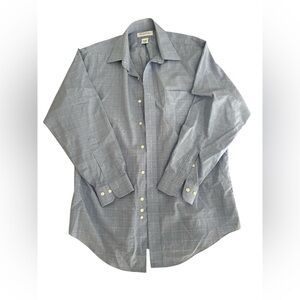 Brooks Brothers Blue Plaid Button Down Shirt non iron cotton